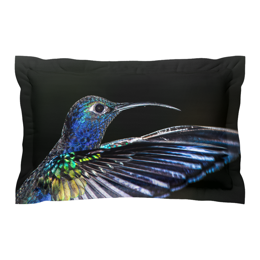 Pillow cover - Velvet Sabrewing (Left)