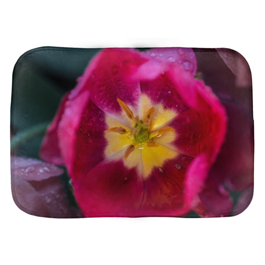 Bath mat - Red Tulip Elegance